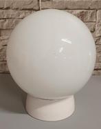 Vintage plafonnière of plafondlamp van glas met schroefrand, Ophalen of Verzenden, Glas