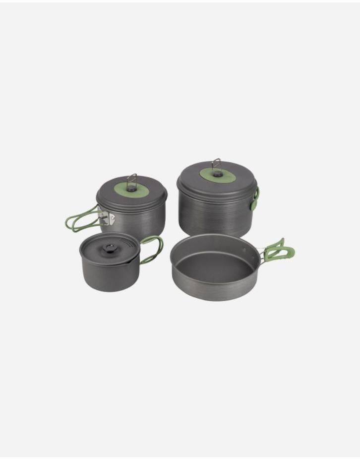 Pannenset - Explorer XL - 4-Delig - Hard anodized, Caravans en Kamperen, Kampeeraccessoires, Nieuw, Ophalen of Verzenden