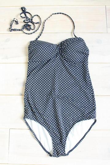 Donkerblauwe polkadots badpak in maat 40, nieuw. beschikbaar voor biedingen
