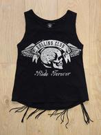 Rolling club zwarte blouse met doodskop en franjes maat m, Kleding | Dames, Tops, Maat 38/40 (M), Zwart, Ophalen of Verzenden