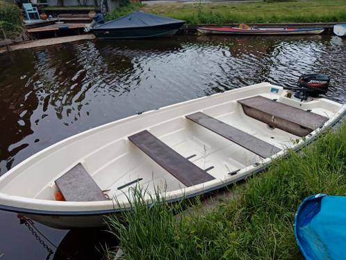 Vis en tourboot Terhi 440 met motor 15pk, Watersport en Boten, Vis- en Consoleboten, Gebruikt, 10 tot 30 pk, 3 tot 6 meter, Benzine