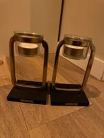 2 Riviera Maison Windlichten, Zwart, Ophalen of Verzenden, Zo goed als nieuw, Metaal