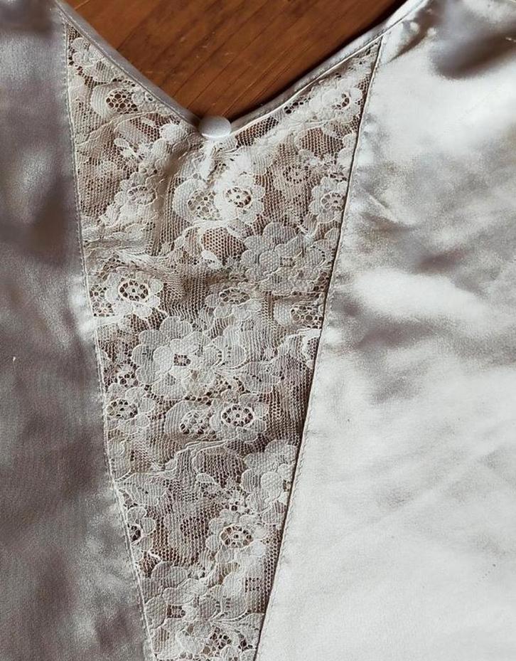 Glans topje, Kleding | Dames, Tops, Gedragen, Wit, Zonder mouw, Ophalen of Verzenden