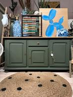 Dressoir commode ladekast buffetkast linnenkast groen, Ophalen, 150 tot 200 cm, Eikenhout, Zo goed als nieuw