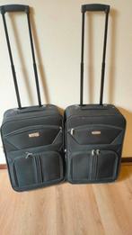 2 Anne O'Leary Rolkoffertjes Zwart - Prima Staat, Ophalen, Wieltjes, 50 tot 60 cm, Zo goed als nieuw