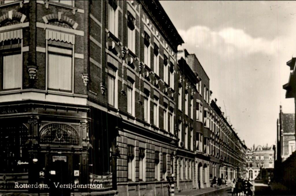 Rotterdam - Versijdenstraat - Straatgezicht, Ophalen of Verzenden, 1940 tot 1960, Gelopen, Zuid-Holland