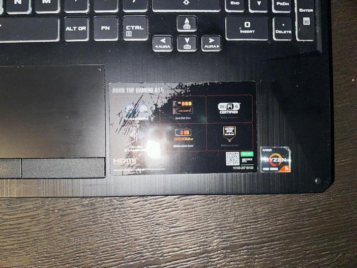 Gaming Laptop - Ryzen 5, GTX 1650, 16GB RAM, Schade, Computers en Software, Windows Laptops, Gebruikt, 15 inch, SSD, 3 tot 4 Ghz