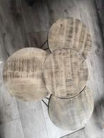 Mooie houten bijzettafel set, Ophalen, Minder dan 45 cm, Minder dan 55 cm, Gebruikt