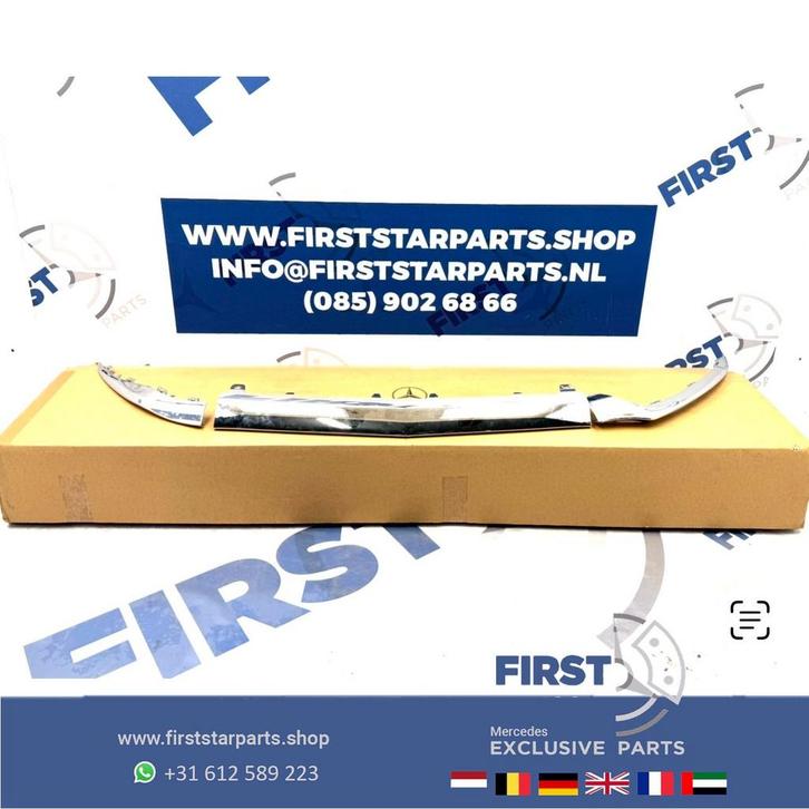W205 AMG CHROME BUMPER SPOILER CHROOM BUMPERLIP Mercedes C K, Auto-onderdelen, Overige Auto-onderdelen, Mercedes-Benz, Gebruikt