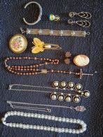 mooi partijtje vintage sieraden in 1 koop, Ophalen of Verzenden, Gebruikt, Overige kleuren, Overige materialen