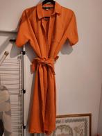 Oranje linnen zomerjurk van PeopleTree mt 36/38, Oranje, Ophalen of Verzenden, Zo goed als nieuw, Maat 36 (S)