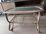 Rotan salontafeltje, Huis en Inrichting, Tafels | Salontafels, Ophalen, Gebruikt, 50 tot 100 cm, Rond