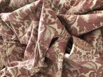 Mooie lap stof,  Damast roze/wit met bloemen, Overige materialen, 120 cm of meer, 200 cm of meer, Ophalen of Verzenden