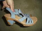 s03) zgan licht blauw open schoenen klompjes rieker mt 38, Kleding | Dames, Schoenen, Sandalen of Muiltjes, Blauw, Ophalen of Verzenden