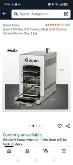 Toronto steak grill te koop!!! Nieuw in doos!!!, Minder dan 45 cm, Minder dan 45 cm, Nieuw, Vrijstaand