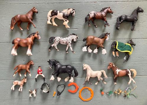 Schleich Paarden Collectie - 14 stuks + Accessoires, Verzamelen, Speelgoed, Gebruikt, Ophalen of Verzenden