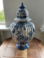 Indrukwekkende Grote Delfts Blauw Wit Porseleinen vaas 45 cm, Ophalen