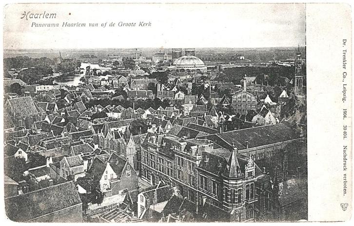 700230	Haarlem	Panorama	1905	Gelopen met postzegel, Verzamelen, Ansichtkaarten | Nederland, Gelopen, Noord-Holland, Voor 1920