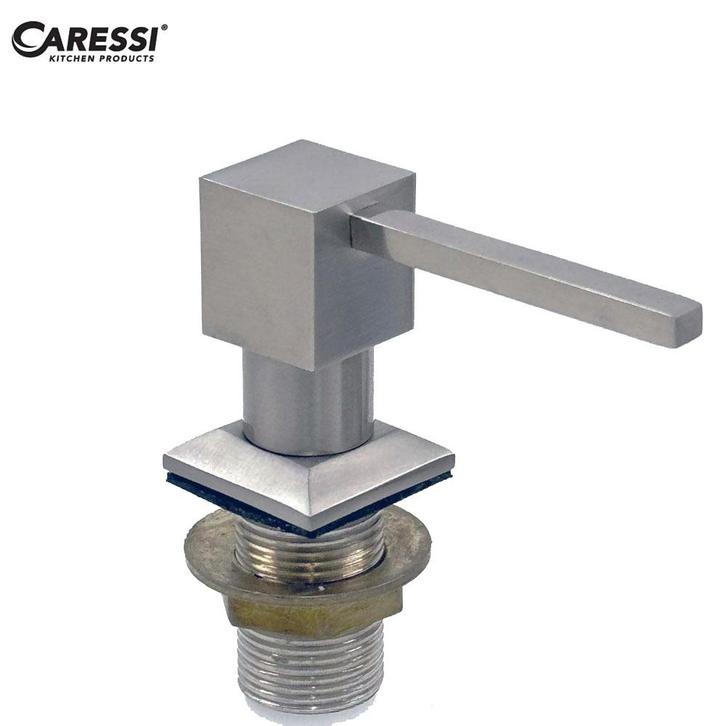 Caressi Quadro inbouw zeepdispenser mat nikkel, Doe-het-zelf en Verbouw, Sanitair, Nieuw, Overige typen, Rvs, Ophalen of Verzenden