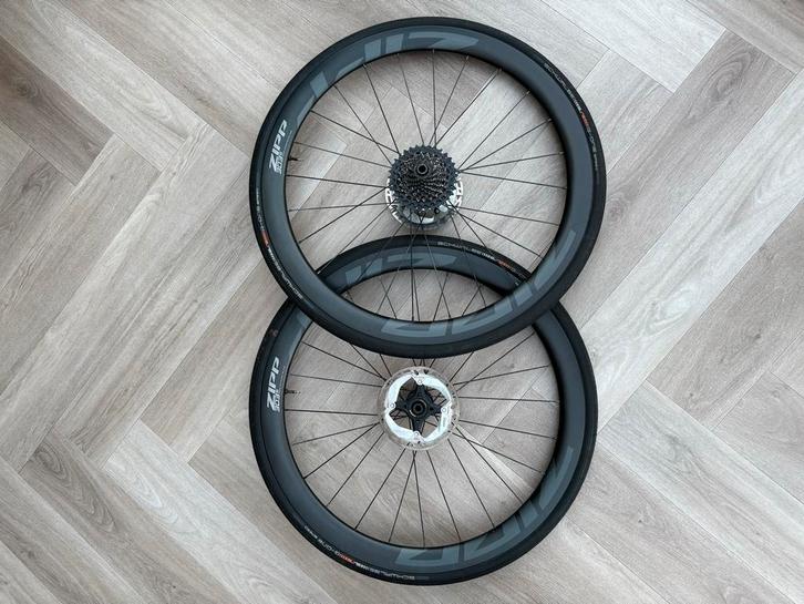 Zipp 303S Wielset met SRAM Force cassette, Fietsen en Brommers, Fietsonderdelen, Gebruikt, Racefiets, Wiel, Ophalen of Verzenden