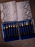 Verzilverde taartvorkjes, 2 sets van 6 gebaksvorkjes, Antiek en Kunst, Antiek | Bestek, Ophalen of Verzenden