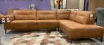 Hoekbank Dakota | Microleer | Cognac, Ophalen of Verzenden, Nieuw, Metaal, Industrieel