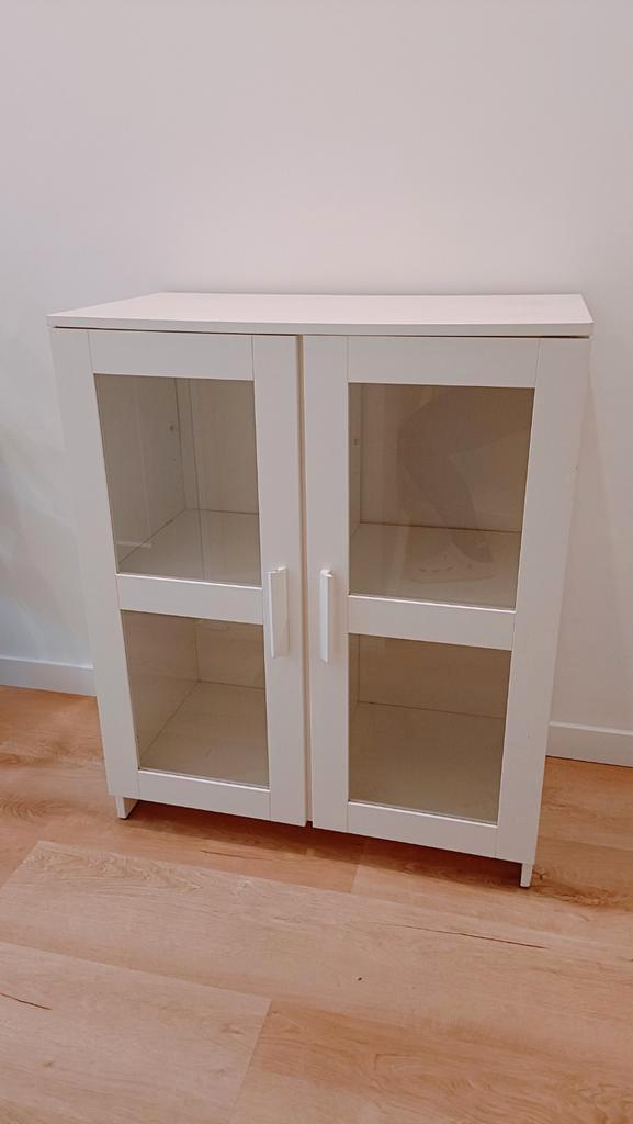 IKEA Brimnes Vitrinekast - Wit, Huis en Inrichting, Kasten | Vitrinekasten, Zo goed als nieuw, 100 tot 150 cm, 50 tot 100 cm, 25 tot 50 cm