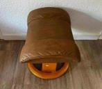 Scandinavian Ekornes Stressless voetenbank, Ophalen, Leer, Zo goed als nieuw, Rechthoekig