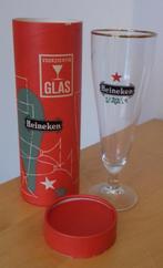 Oud glas Heineken incl. kartonnen koker, Heineken, Glas of Glazen, Ophalen of Verzenden, Zo goed als nieuw