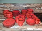 Vintage rood thomas servies onderdelen, Bord(en), Overige stijlen, Gebruikt, Ophalen of Verzenden