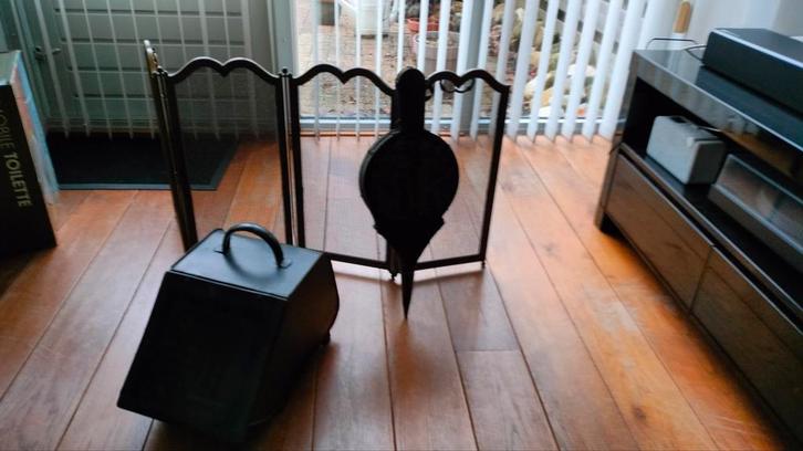 Haardstel 2delig , Kolenkit en blaasbalg, Antiek en Kunst, Antiek | Woonaccessoires, Ophalen