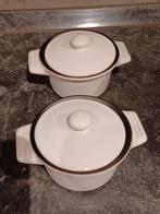 2 mini cocottes met kookboek., Ophalen of Verzenden, Overige materialen, Pot, Bus of Blik