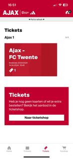 Ajax-Twente, Tickets en Kaartjes, Sport | Voetbal, Eén persoon