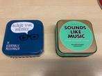 2x blikje muziekquiz spel, Hobby en Vrije tijd, Gezelschapsspellen | Bordspellen, Vijf spelers of meer, Ophalen, Zo goed als nieuw