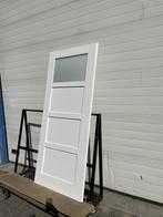 witte binnendeur met matglas, Doe-het-zelf en Verbouw, Ophalen, 80 tot 100 cm, Binnendeur, Zo goed als nieuw