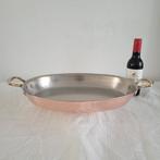 Eenhoorn wegro Dikwandige koperen ovenschaal braadslee pan, Huis en Inrichting, Ophalen of Verzenden, Gebruikt, Rvs, Koekenpan of Braadpan