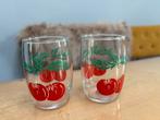 2 x Vintage fruit sapglas tomaat glaasje, Verzamelen, Ophalen, Overige typen, Zo goed als nieuw, Nvt