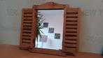 Houten lijst met spiegel en louvre deurtjes, Huis en Inrichting, Minder dan 50 cm, Ophalen of Verzenden, Zo goed als nieuw, Minder dan 100 cm