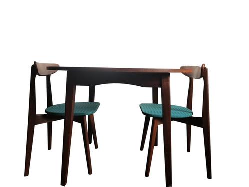 Fantastische vintage massief teak Deens design stoelen, Huis en Inrichting, Stoelen, Gebruikt, Twee, Hout, Overige kleuren, Ophalen