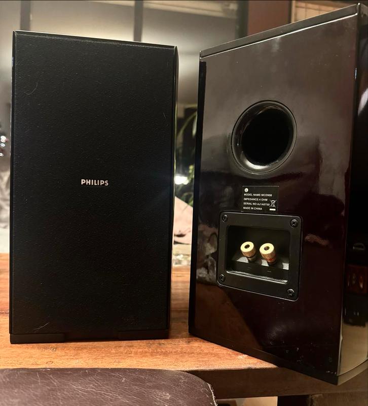 Philips MCD 908 Boekenplank Speakers, Audio, Tv en Foto, Luidsprekers, Zo goed als nieuw, Front, Rear of Stereo speakers, 60 tot 120 watt