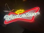 Budweiser Bier Neon Lamp, Verzamelen, Ophalen of Verzenden, Zo goed als nieuw, Reclamebord, Plaat of Schild, Overige merken