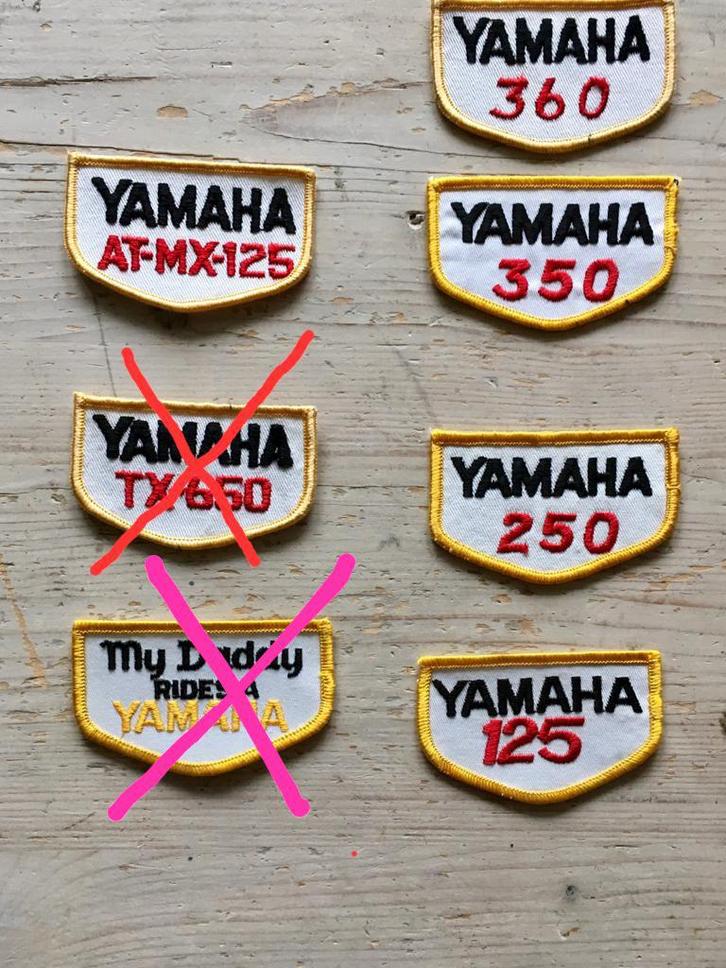 Patches Yamaha; jaren 70-tig, Hobby en Vrije tijd, Kledingapplicaties en Hotfix, Nieuw, Ophalen of Verzenden