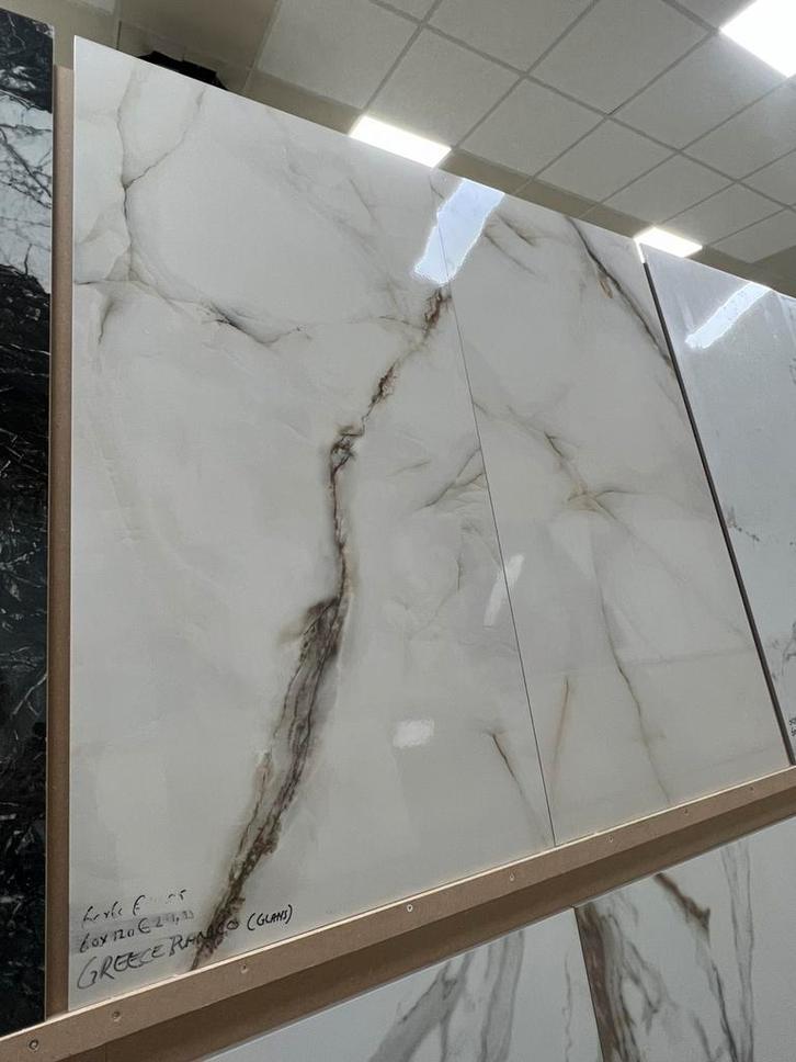 Greece Blanco tegels van €49,98 pm2 nu €24,95 pm2, Doe-het-zelf en Verbouw, Tegels, Nieuw, Vloertegels, Keramiek, 60 cm of meer