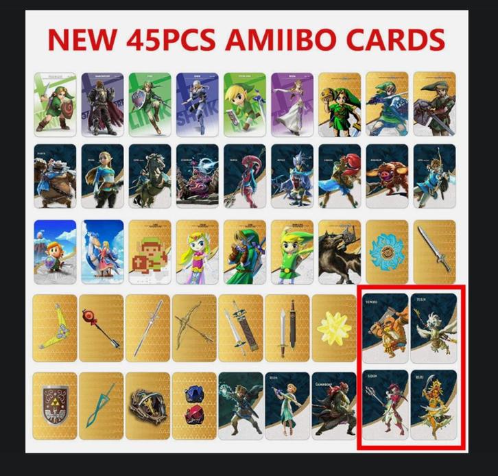 45 Amiibo Card Zelda Breath of the Wild Tears of the Kingdom, Spelcomputers en Games, Games | Nintendo Switch, Zo goed als nieuw