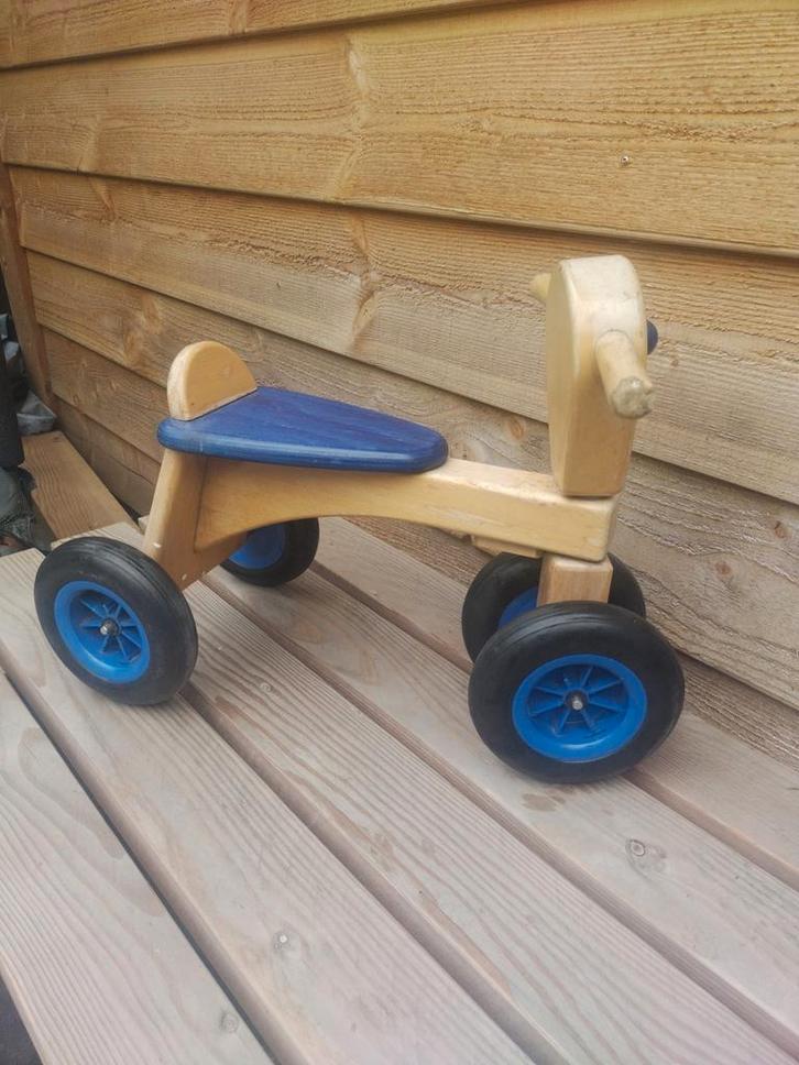 Houten loopfiets Van Dijk Toys, Kinderen en Baby's, Speelgoed | Houten speelgoed, Gebruikt, Rij- of Hobbelspeelgoed, Ophalen