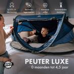 Deryan Peuter campingbedje met slaapzak/matras - navy, Ophalen of Verzenden, Gebruikt, Tot en met 2