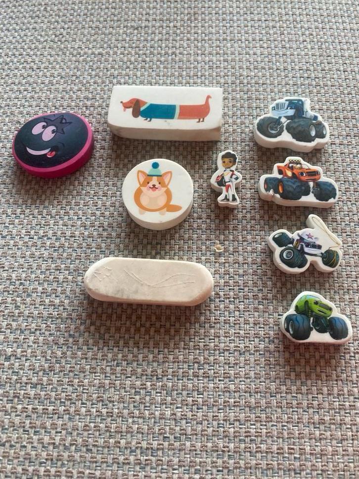 6 verschillende gummetjes, Ophalen of Verzenden, Nieuw