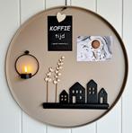 Magneetbord taupe rond 50cm, Ophalen of Verzenden, Nieuw, Magneetbord