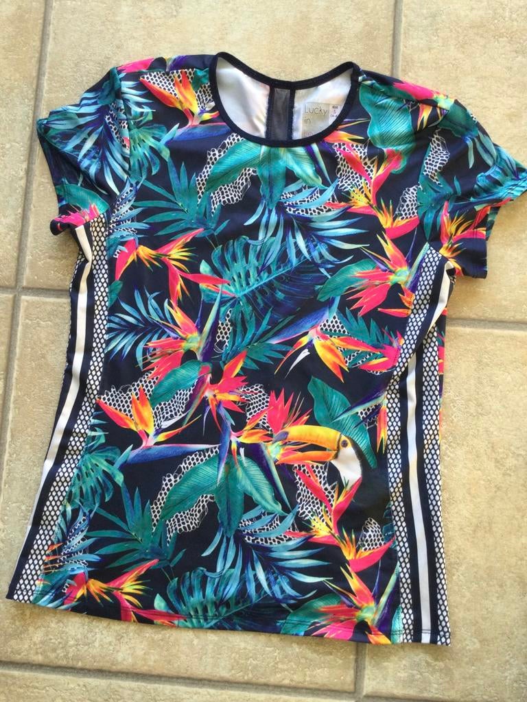 Dry fit shirt maat S, Blauw, Maat 36 (S), Lucky in Love, Ophalen of Verzenden