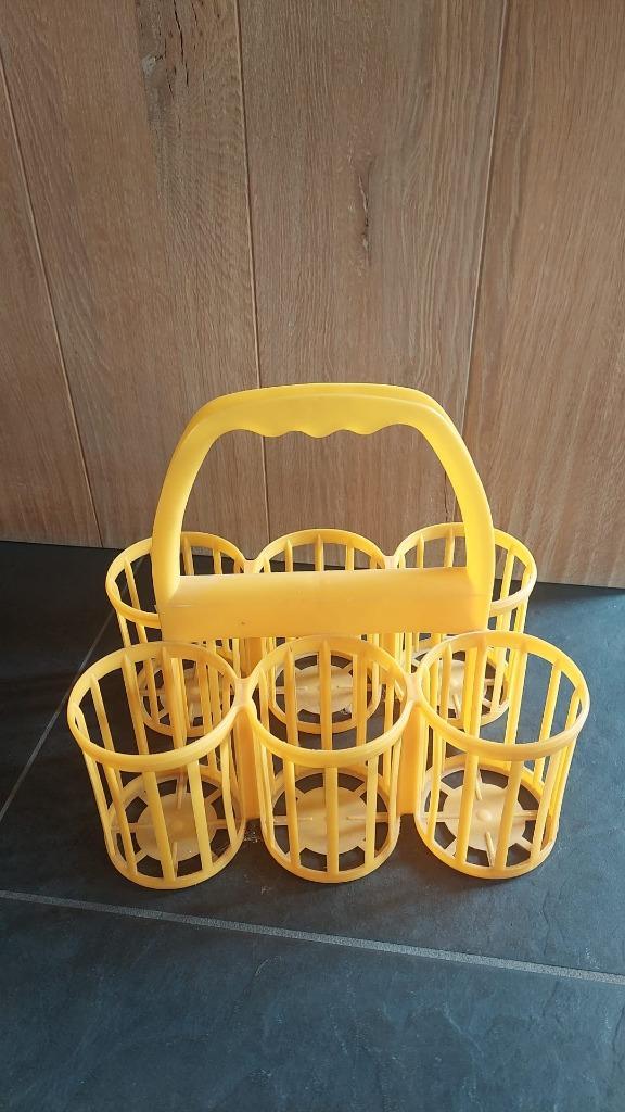 Flessendrager vintage kunststof flessenhouder jaren 70, Huis en Inrichting, Keuken | Keukenbenodigdheden, Gebruikt, Ophalen of Verzenden